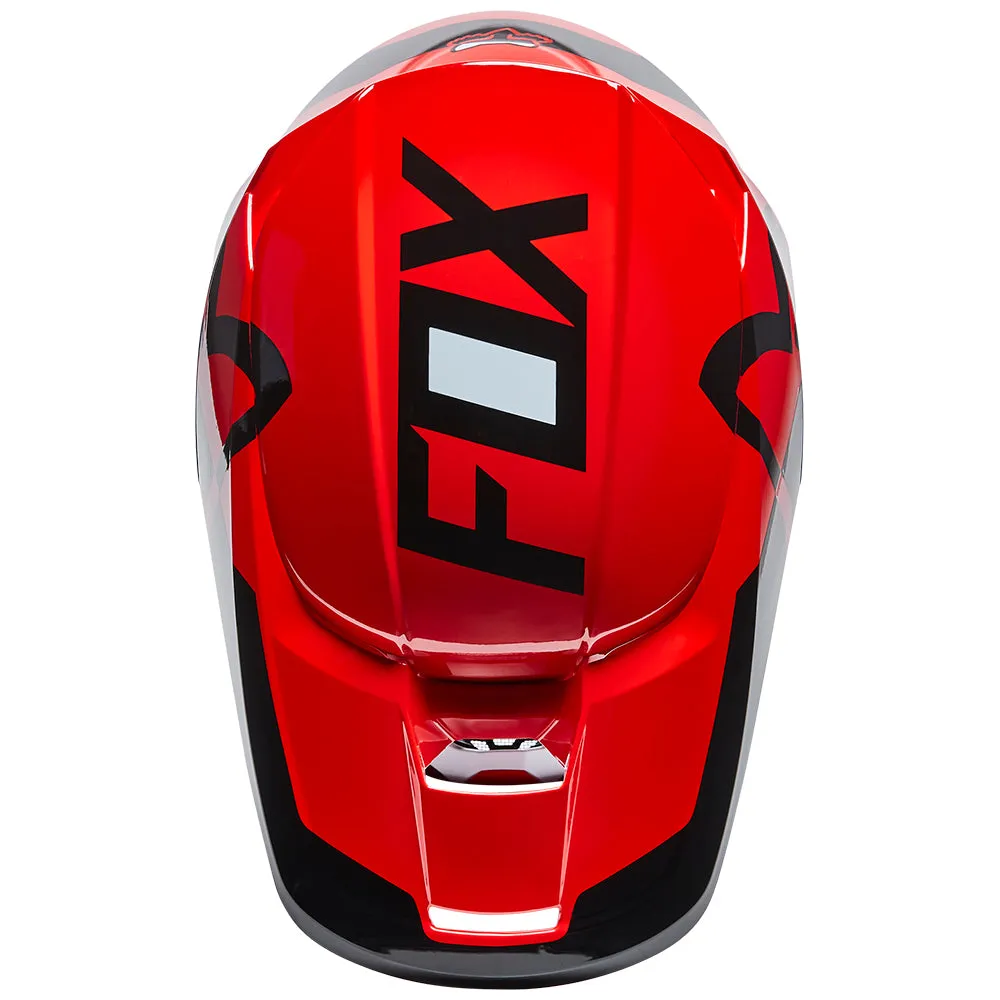 FOX YOUTH V1 LUX HELMET ECE [FLO RED]