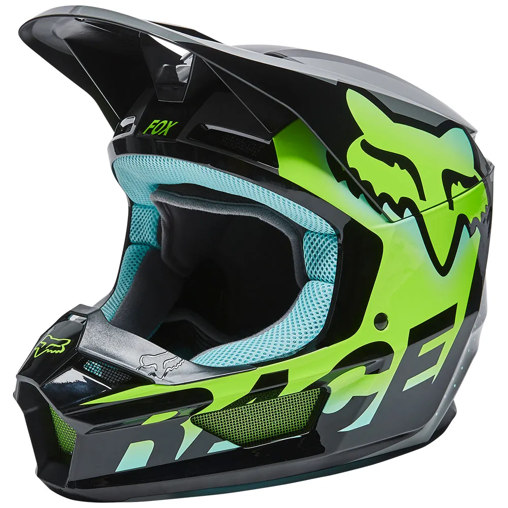 FOX YOUTH V1 TRICE HELMET ECE [TEAL]