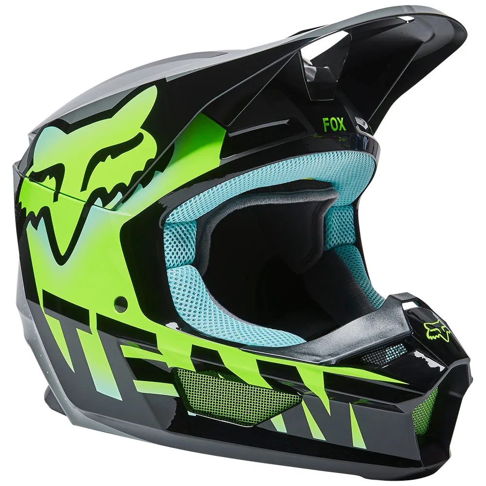 FOX YOUTH V1 TRICE HELMET ECE [TEAL]