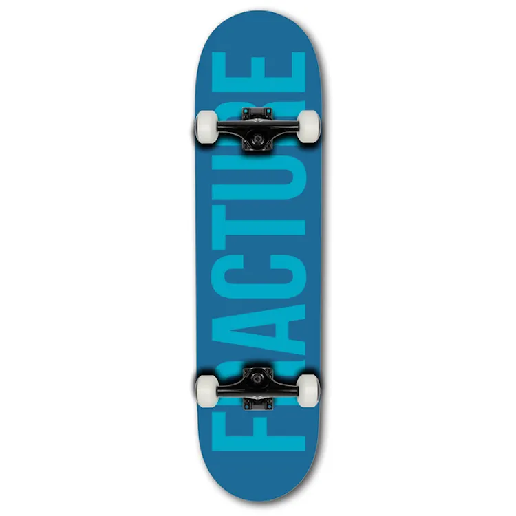 Fracture Skateboards Fade Blue Teal Complete Skateboard 8.25"