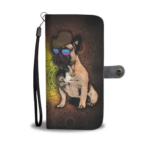 French Bulldog Phone Case Wallet - Brown