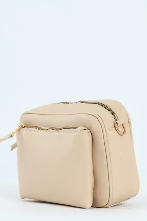Front Pocket Camera Bag - Cream