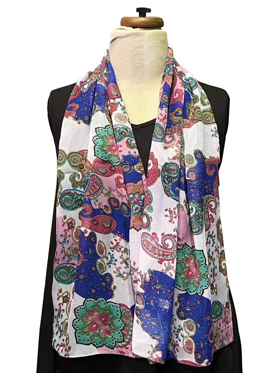 Gardenia Silky Scarf - Print*