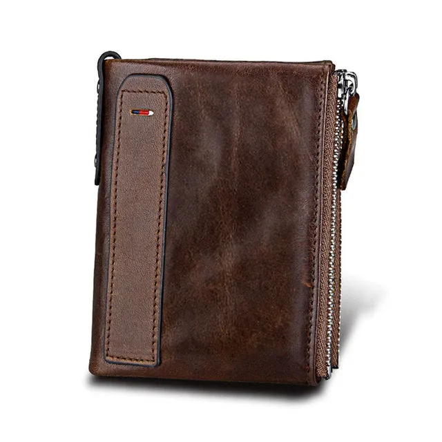 Genuine Leather Unisex RFID Wallet Purses Coin
