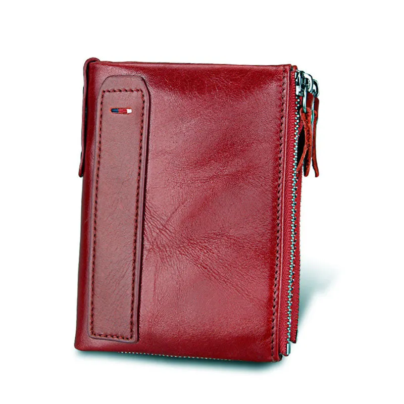 Genuine Leather Unisex RFID Wallet Purses Coin