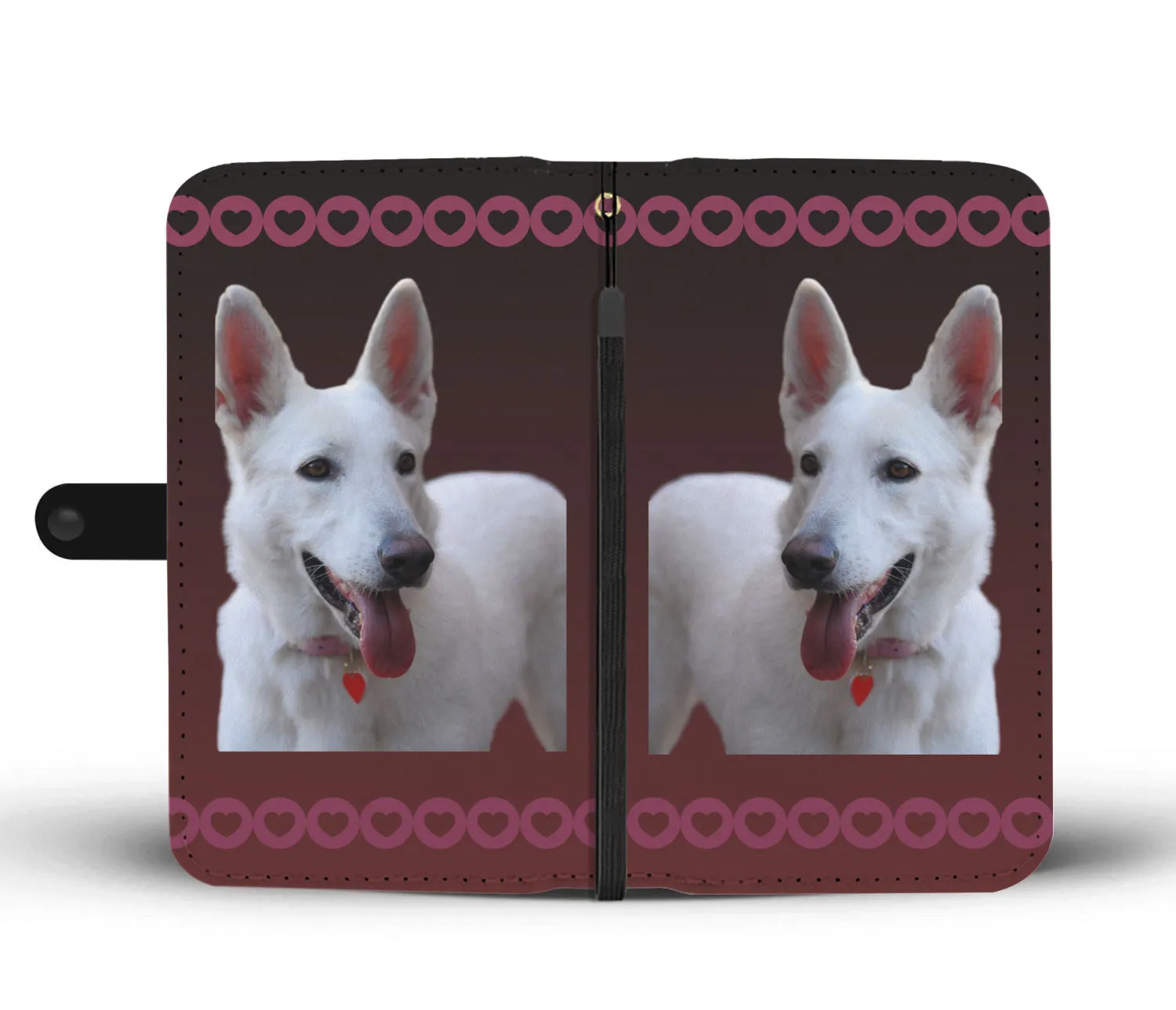 German Shepherd White Phone Case Wallet