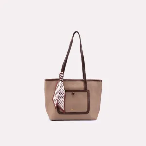 Gilded Light Brown Casual Shoulder Bags  0331190