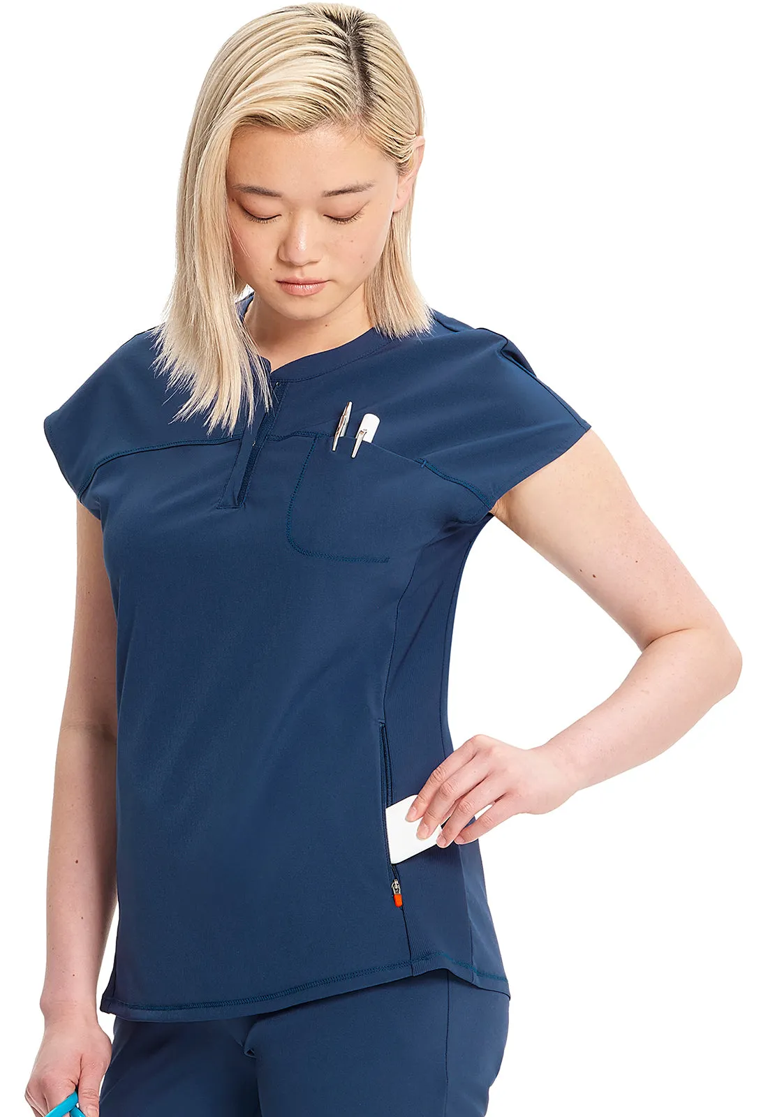 GNR8 IN622A Henley Top Navy