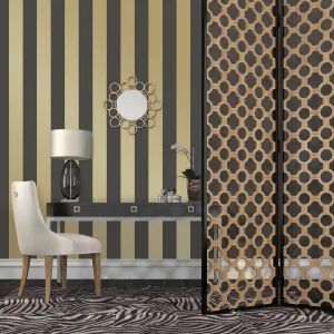 Gold Self-Adhesive Wallpaper Mini Stripe ST601