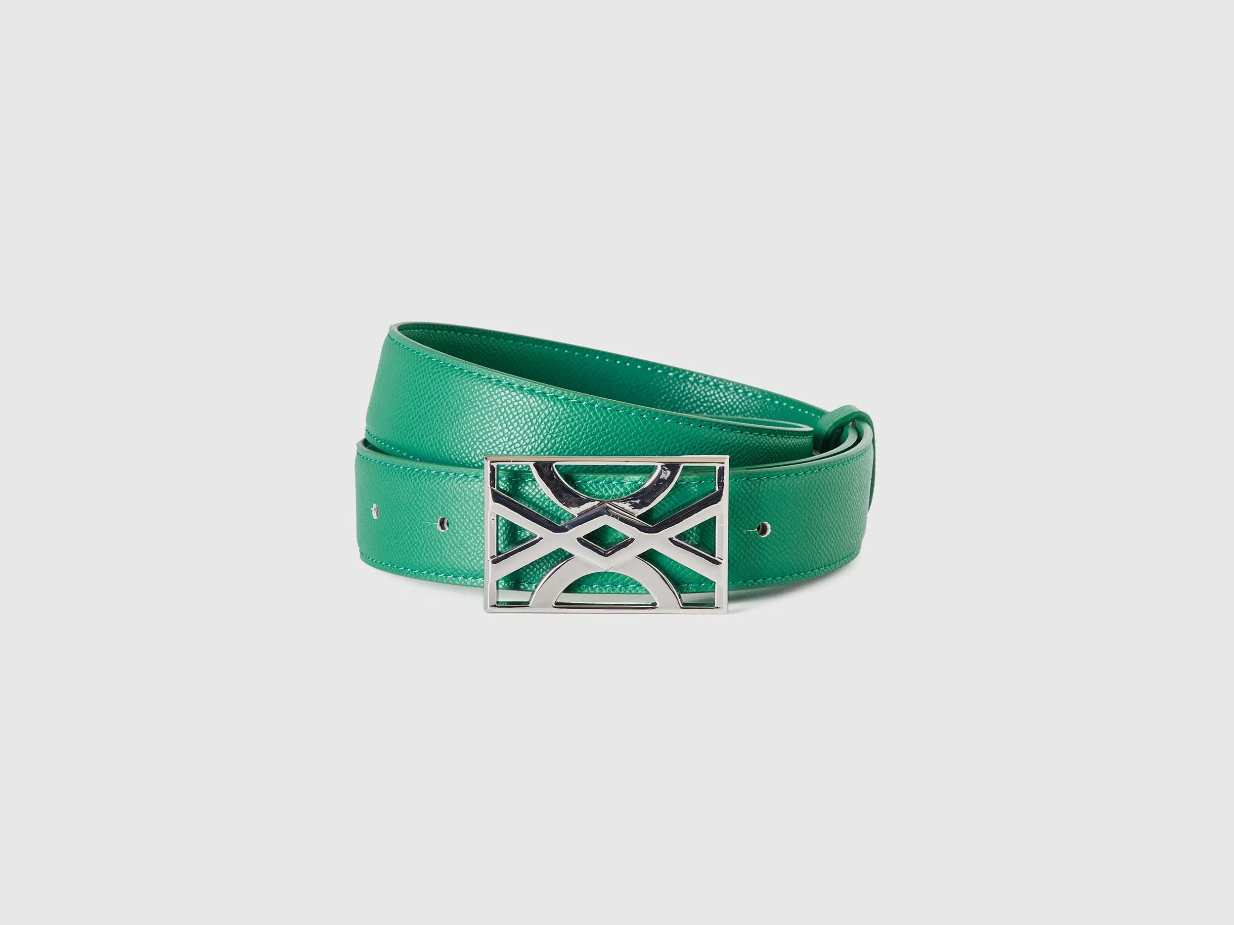 GREEN BELT WITH LOGOED BUCKLE