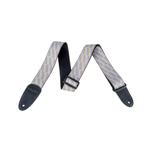 Gretsch Logo Guitar Strap, Gold/White