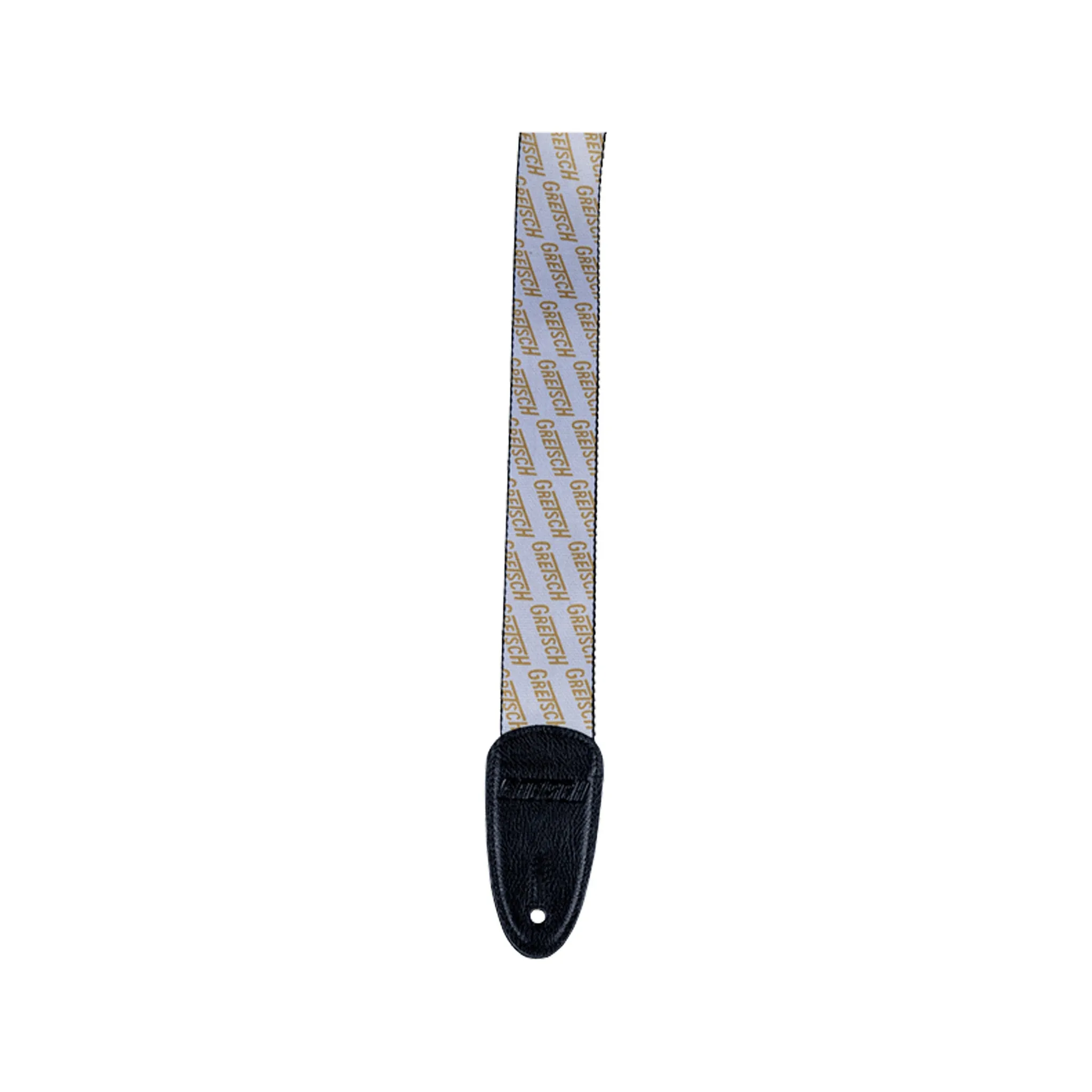 Gretsch Logo Guitar Strap, Gold/White