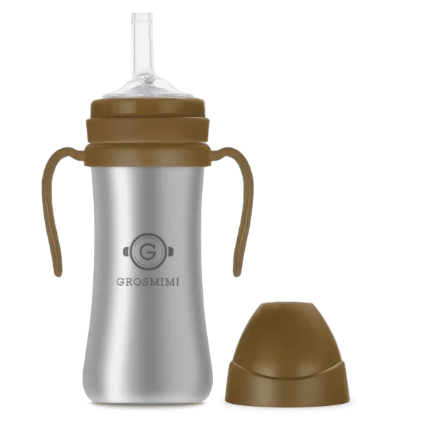 Grosmimi Stainless Straw Cup 200ml Red