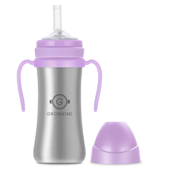 Grosmimi Stainless Straw Cup 200ml Red