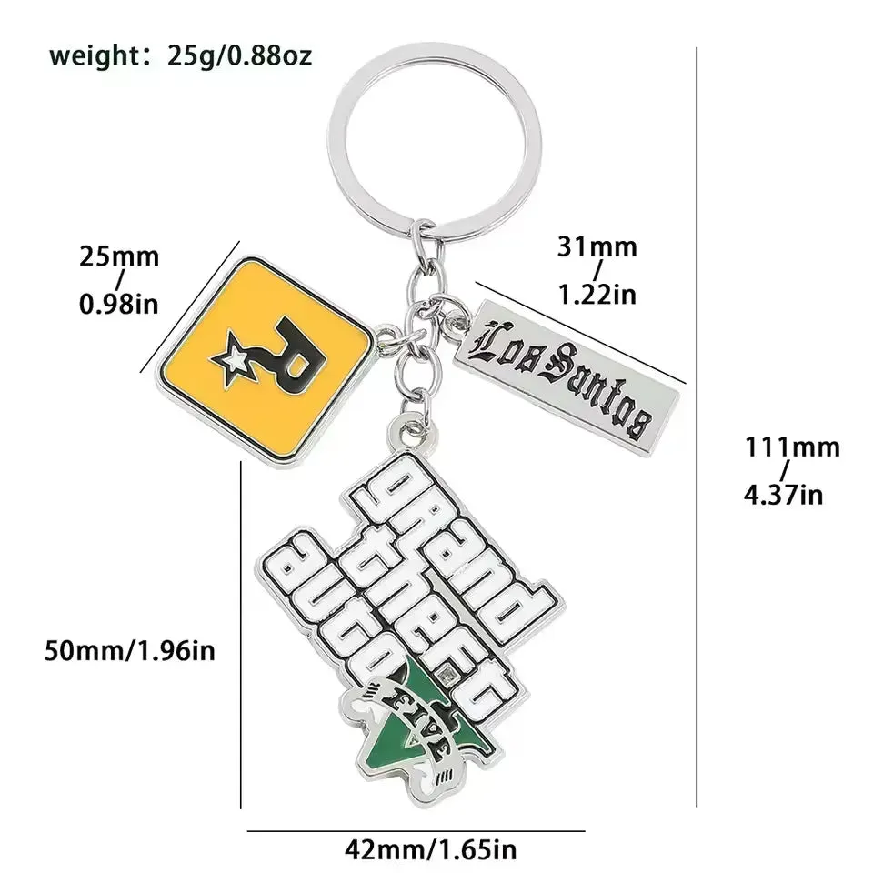 GTA Five Metal Keychain