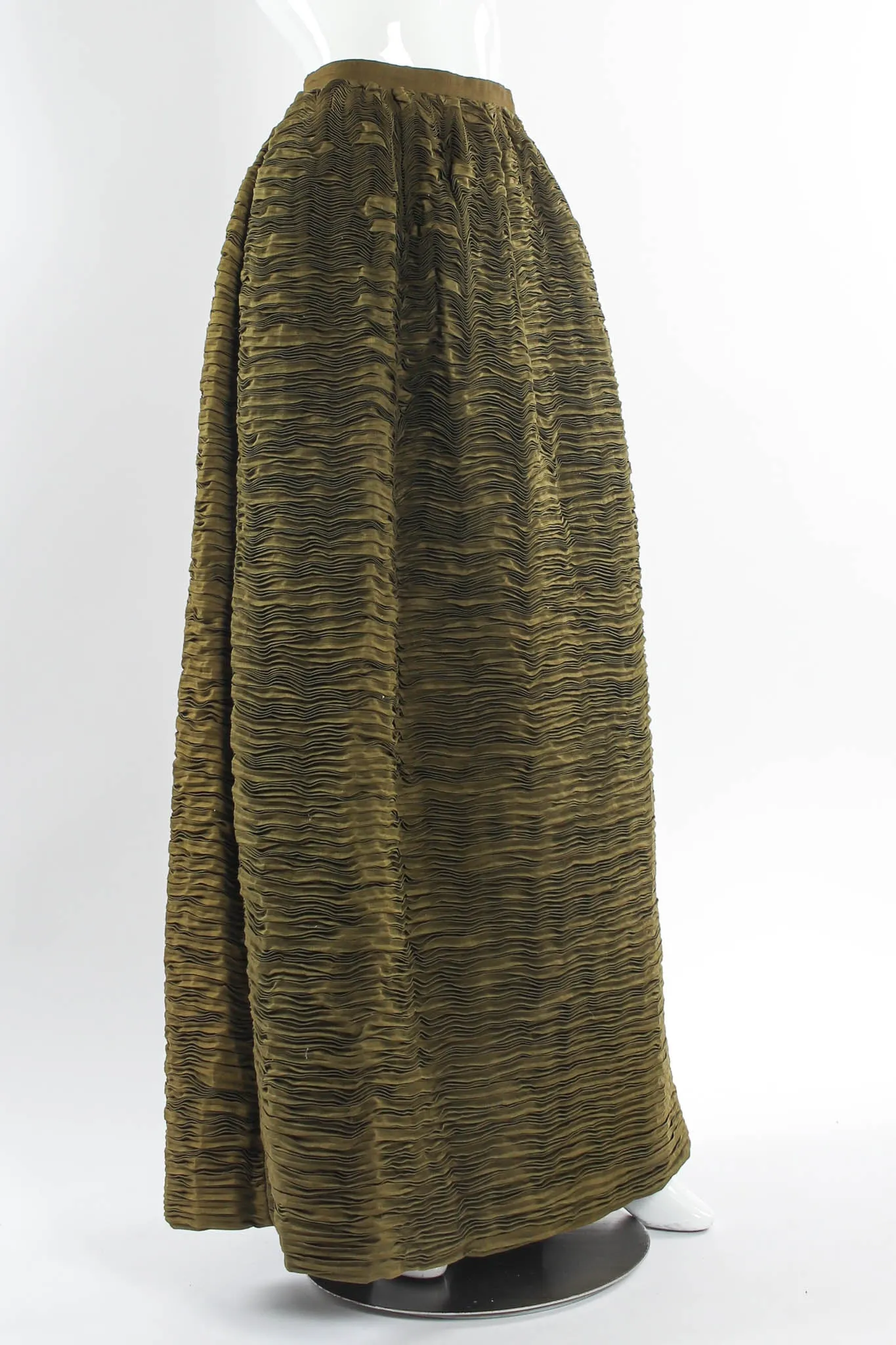 Hand Pleated Linen Skirt