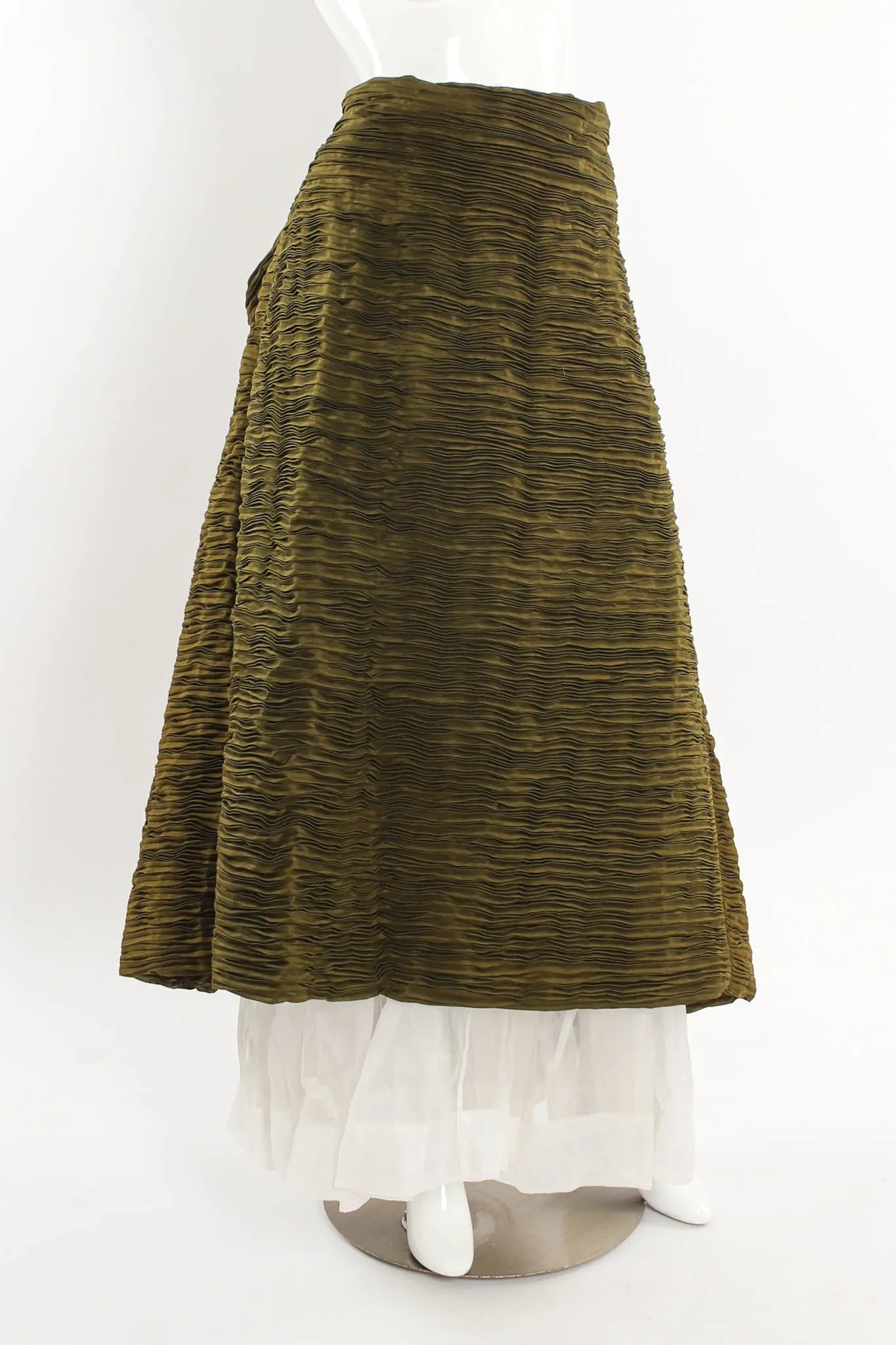 Hand Pleated Linen Skirt