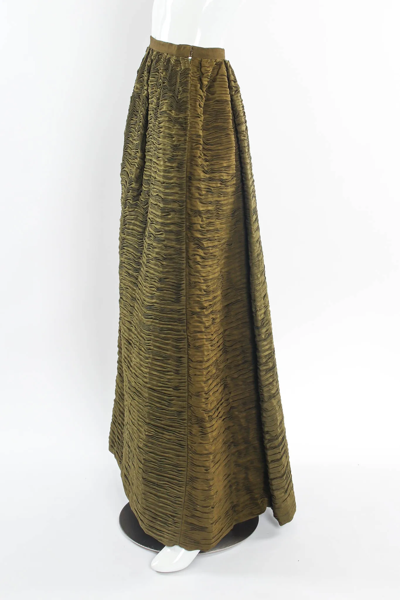 Hand Pleated Linen Skirt