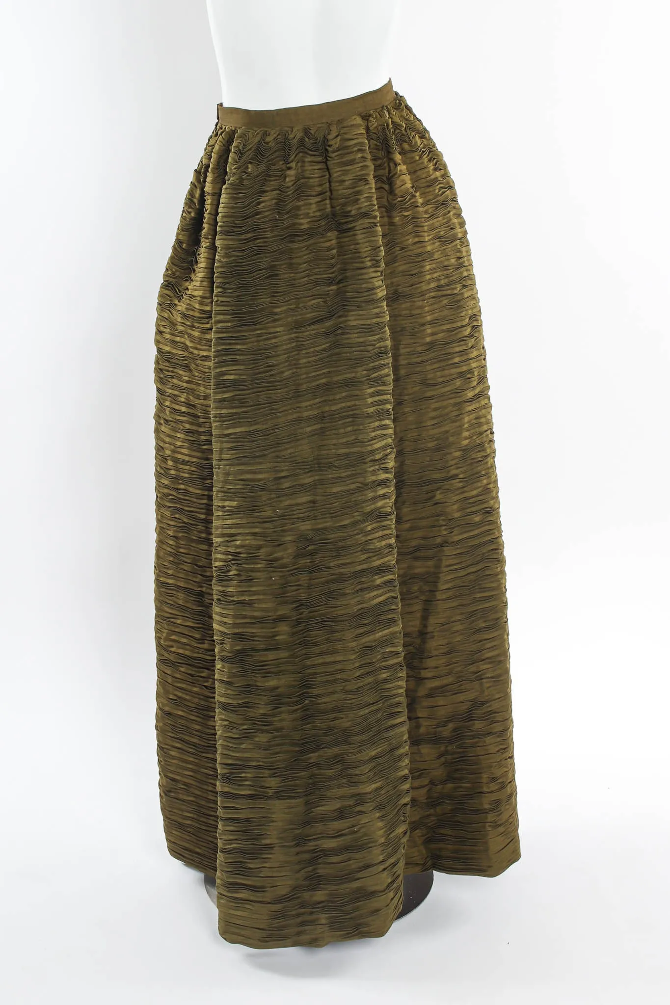 Hand Pleated Linen Skirt