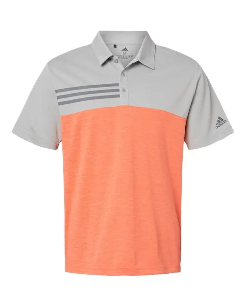 Heathered Colorblock 3-Stripes Sport Shirt