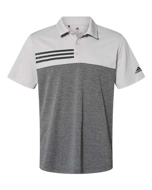 Heathered Colorblock 3-Stripes Sport Shirt
