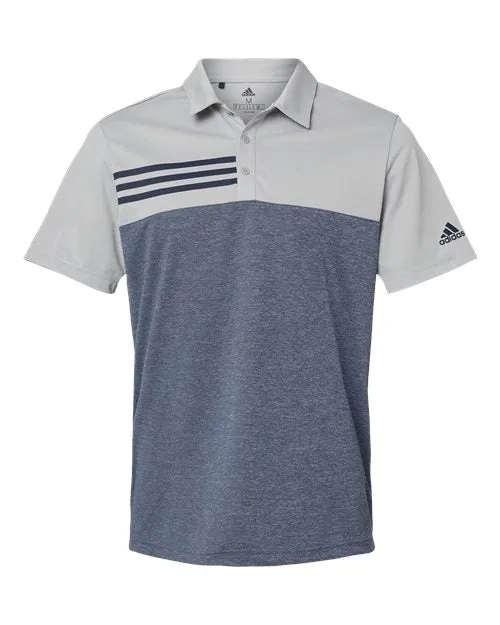 Heathered Colorblock 3-Stripes Sport Shirt
