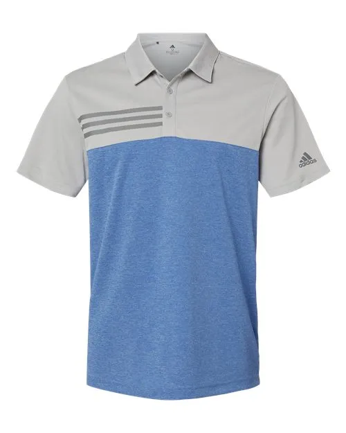 Heathered Colorblock 3-Stripes Sport Shirt