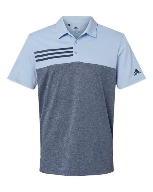 Heathered Colorblock 3-Stripes Sport Shirt