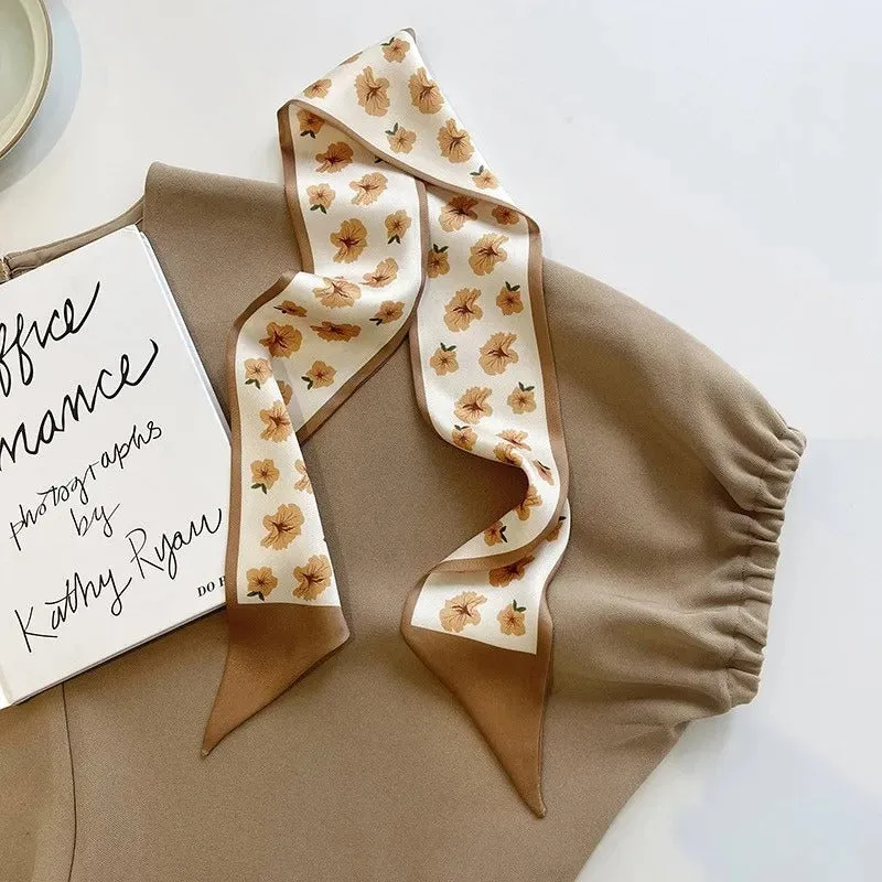 High-Grade Nude Silk Scarf Hair Band