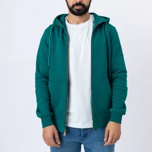 High Neck Melton Zipper⁩ . Green