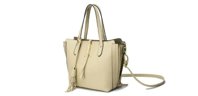 High Quality PU Leather Fashion Elegant Fringe Handbag - Black