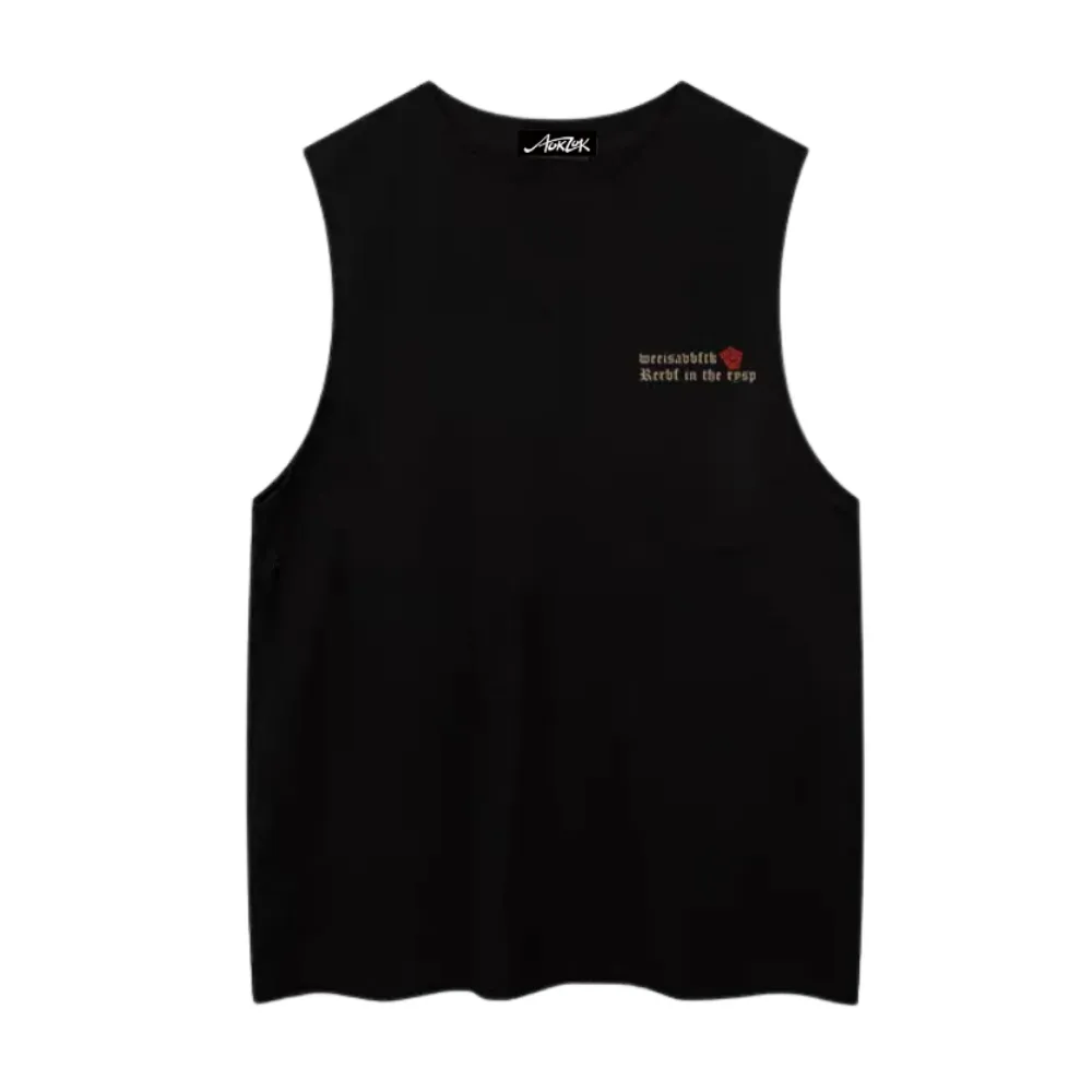 Hip Hop Rose Floral Graphic Vest