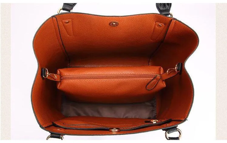 HoldAll With Detachable Inner Bag and Long Strap Shoulder Handbag-Blue