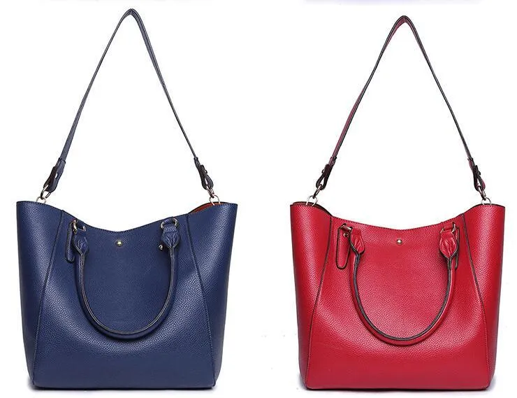 HoldAll With Detachable Inner Bag and Long Strap Shoulder Handbag-Blue
