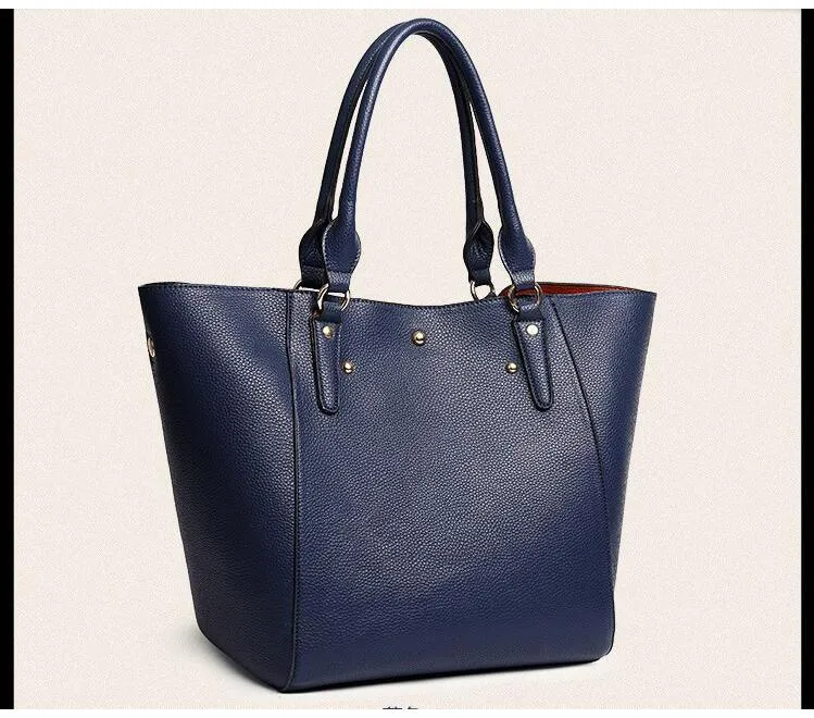 HoldAll With Detachable Inner Bag and Long Strap Shoulder Handbag-Blue