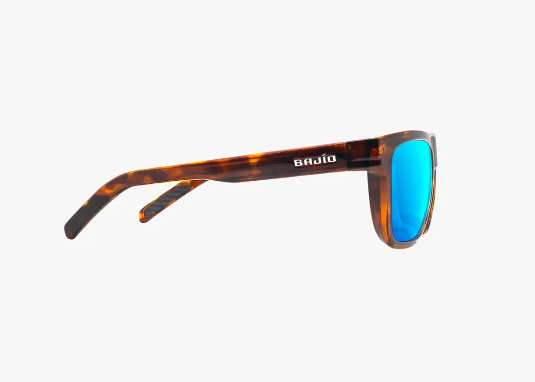Hopedale Brown Tortise/ Blue Mirror Glass