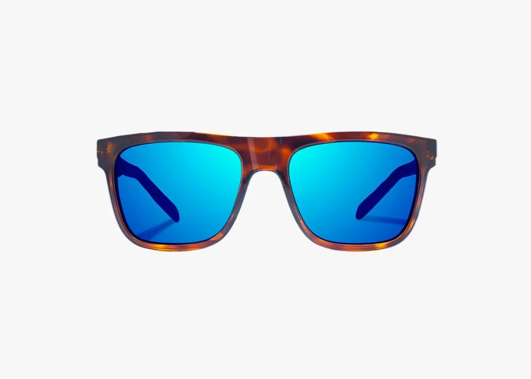Hopedale Brown Tortise/ Blue Mirror Glass