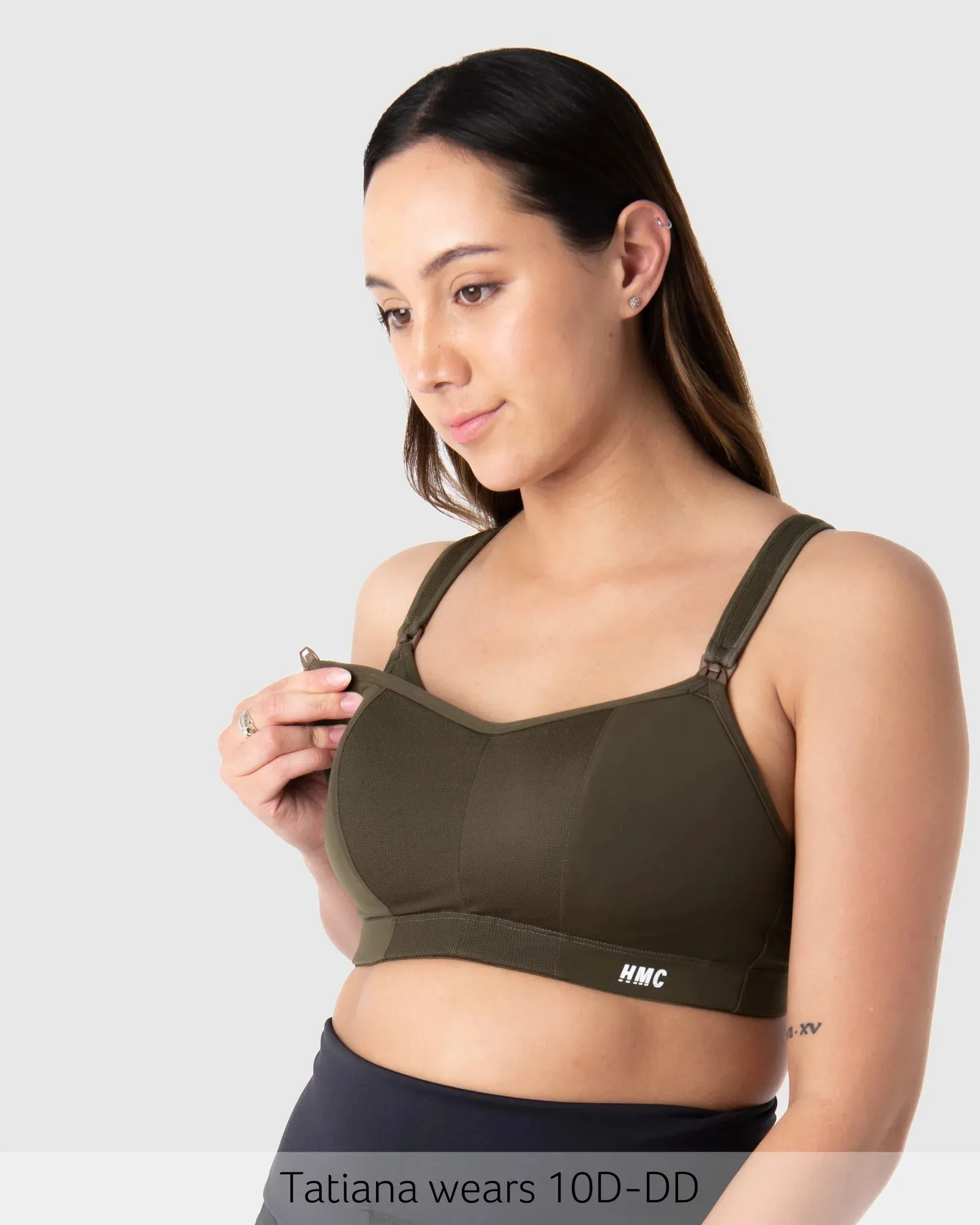 Hotmilk Zen Wirefree Maternity Sports Bra / Olive