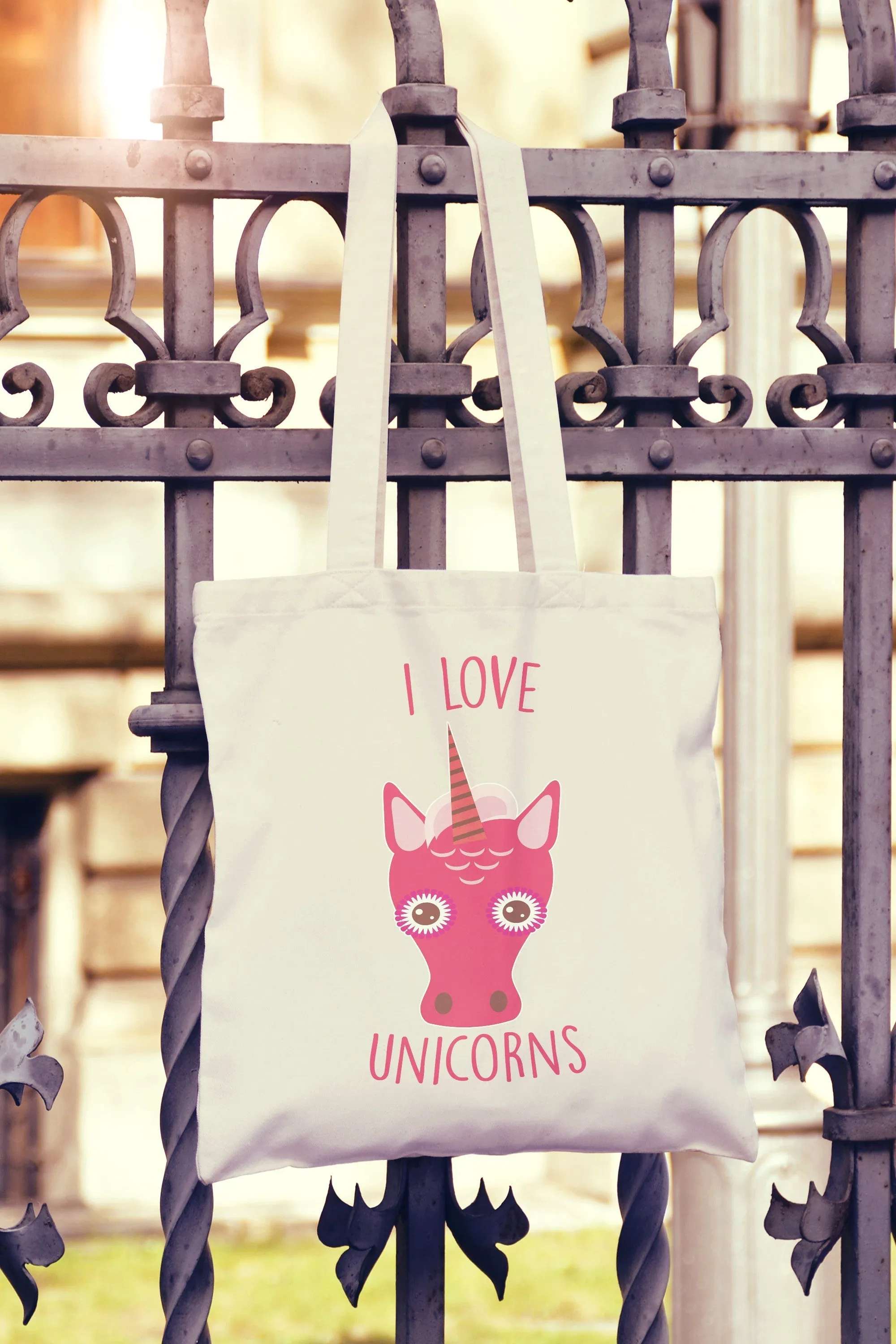 I Love Unicorns Tote Bag