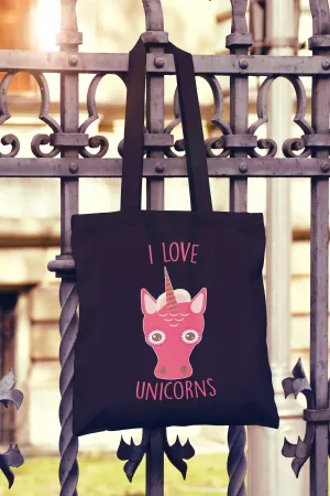 I Love Unicorns Tote Bag