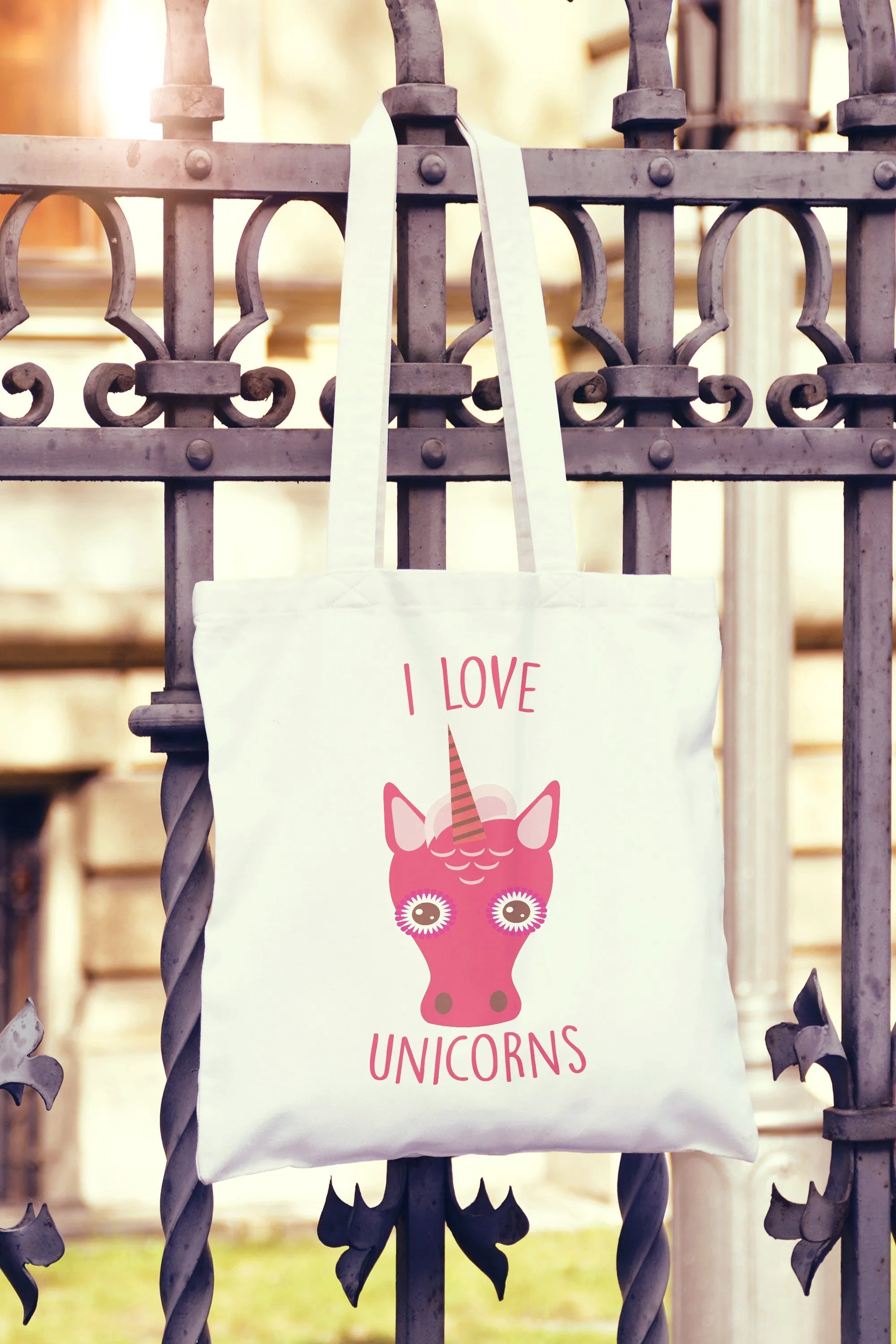I Love Unicorns Tote Bag