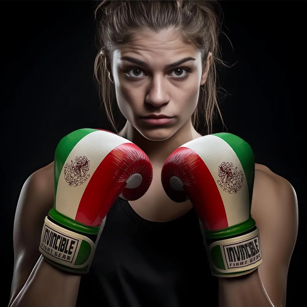 Invincible Fight Gear Standard Hook and Loop Leather Training Boxing