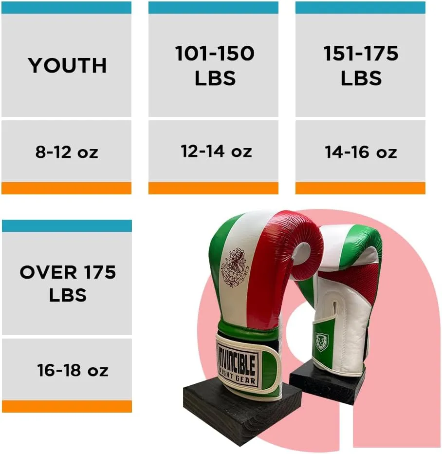 Invincible Fight Gear Standard Hook and Loop Leather Training Boxing