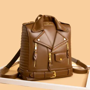 Jacket Style Leather Backpack