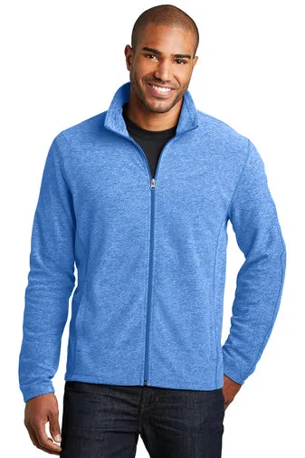 Jettie S. Tisdale Men's Full Zip Heathered Microfleece