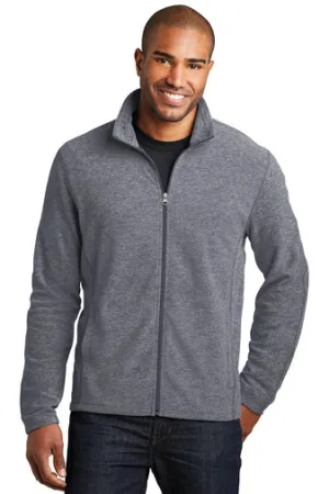 Jettie S. Tisdale Men's Full Zip Heathered Microfleece