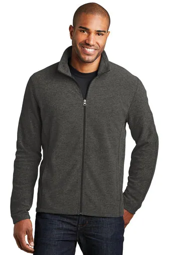 Jettie S. Tisdale Men's Full Zip Heathered Microfleece