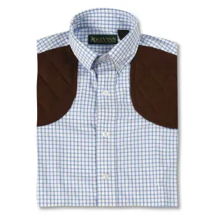 Kevin's Children's Blue Tattersall Performance Long Sleeve Shooting Shirt