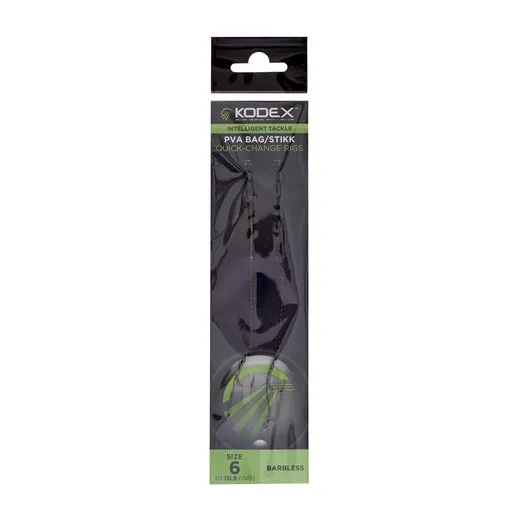 KODEX PVA Bag/Stikk Rigs - Barbless (2pc pkt)