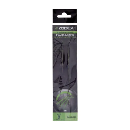 KODEX PVA Bag/Stikk Rigs - Barbless (2pc pkt)